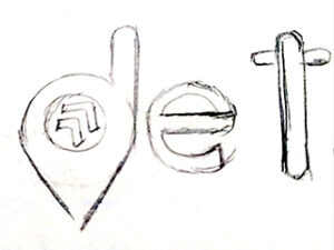 Detour Map's application logo sketch
