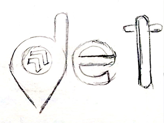 Detour Map's application logo sketch