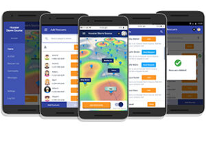 Hoosier Storm Source Application's Mobile Screens